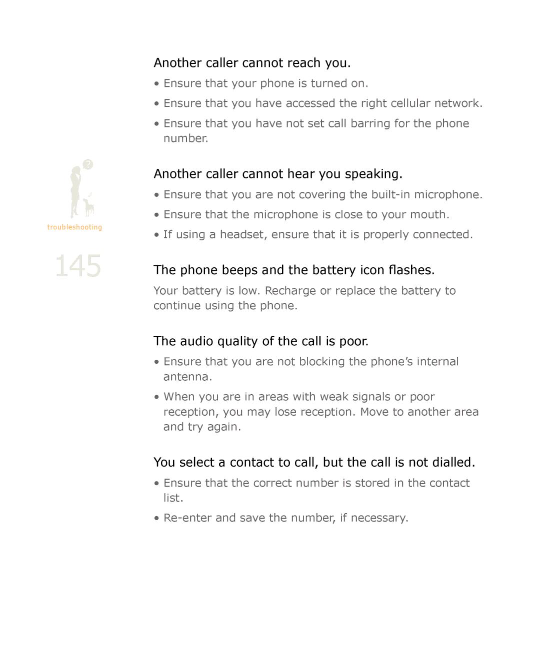 Samsung SGH-U900 user manual 145, Another caller cannot reach you 