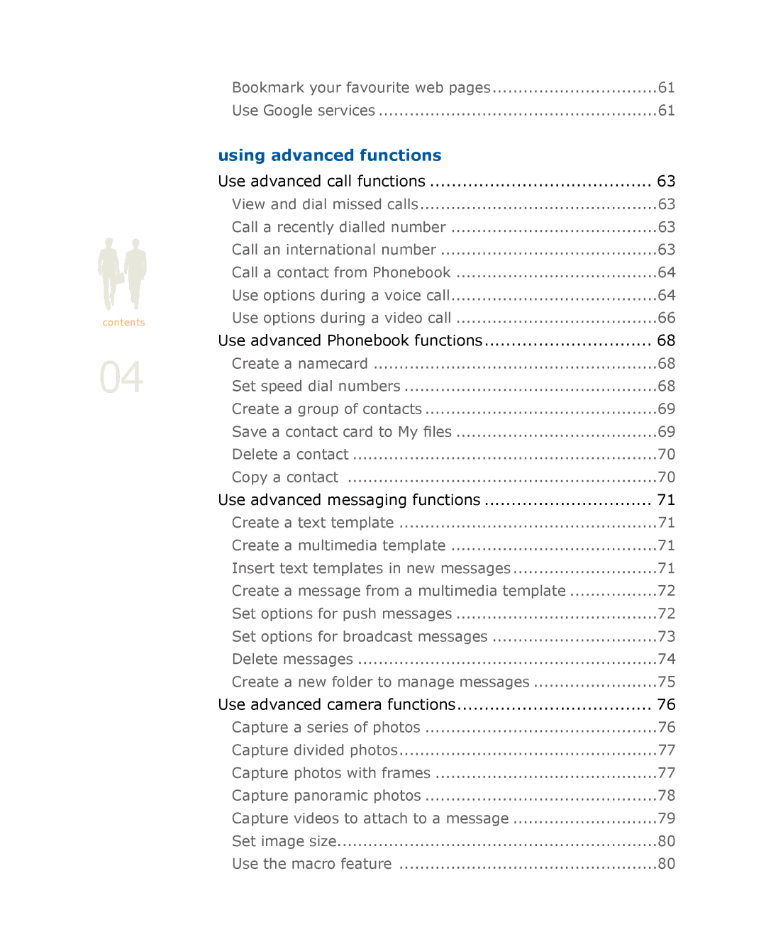 Samsung SGH-U900 user manual Using advanced functions 