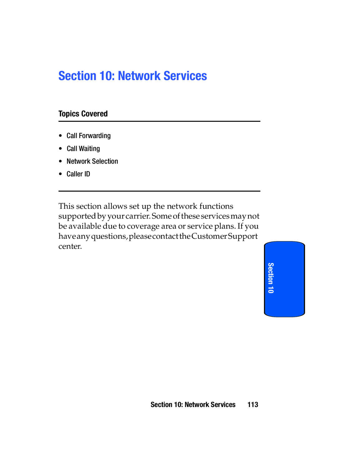 Samsung SGH-x475 manual Network Services 