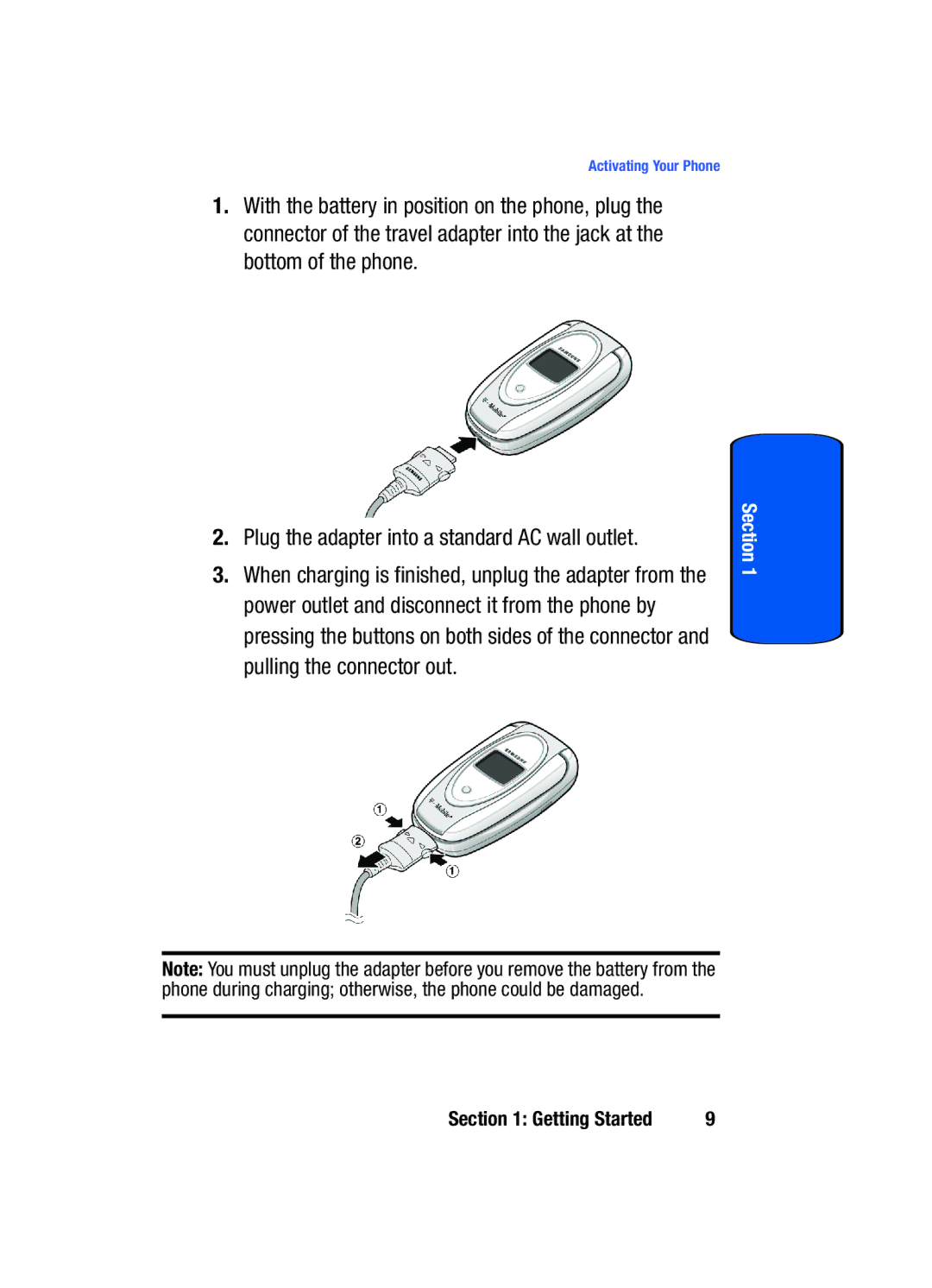 Samsung SGH-x475 manual Section 