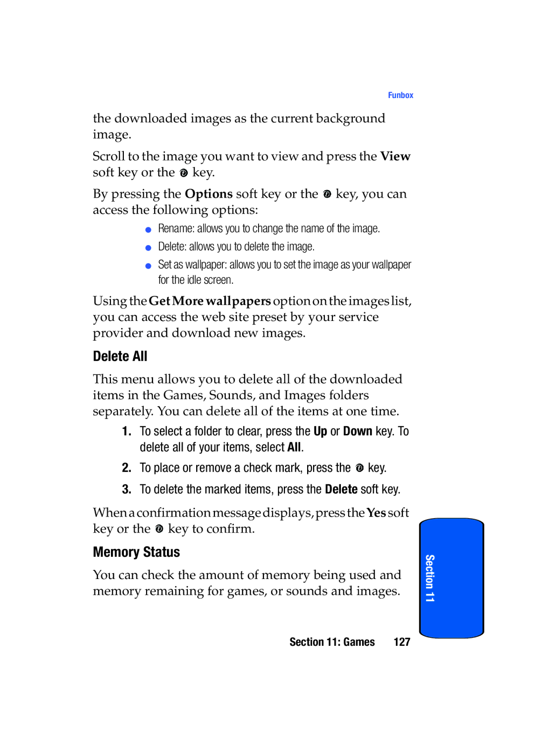 Samsung SGH-x475 manual 127 