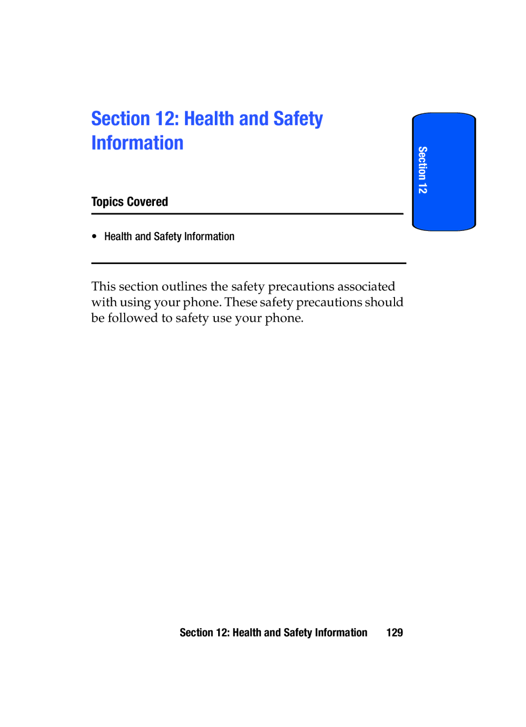 Samsung SGH-x475 manual Health and Safety Information 