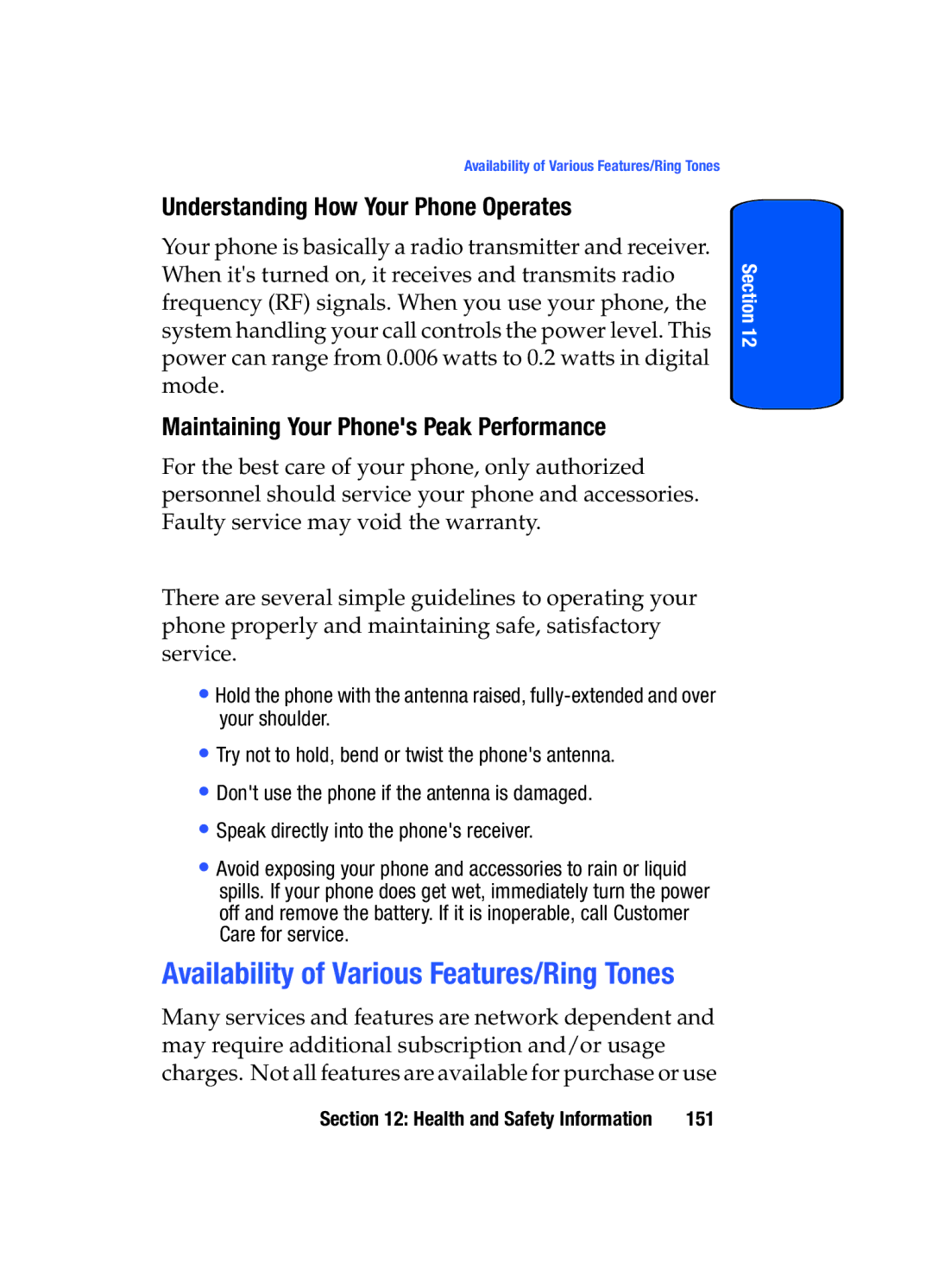 Samsung SGH-x475 manual Understanding How Your Phone Operates, Maintaining Your Phones Peak Performance 