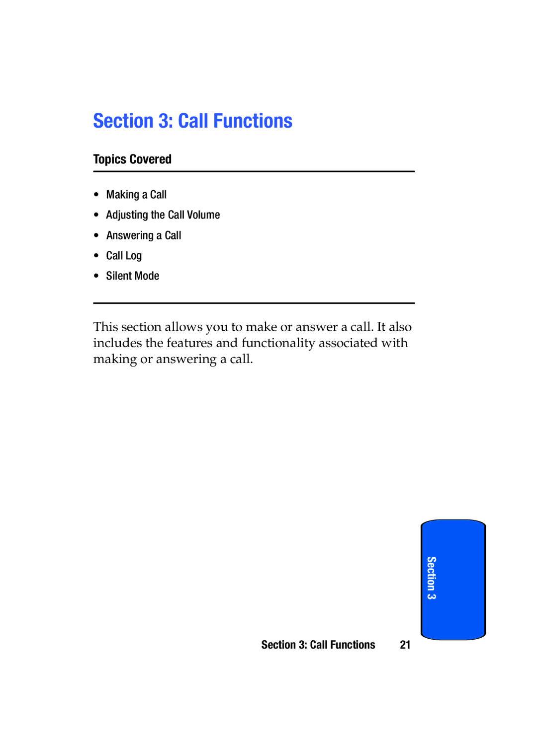 Samsung SGH-x475 manual Call Functions 