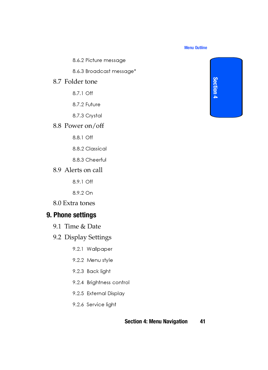 Samsung SGH-x475 manual Phone settings, Time & Date Display Settings 