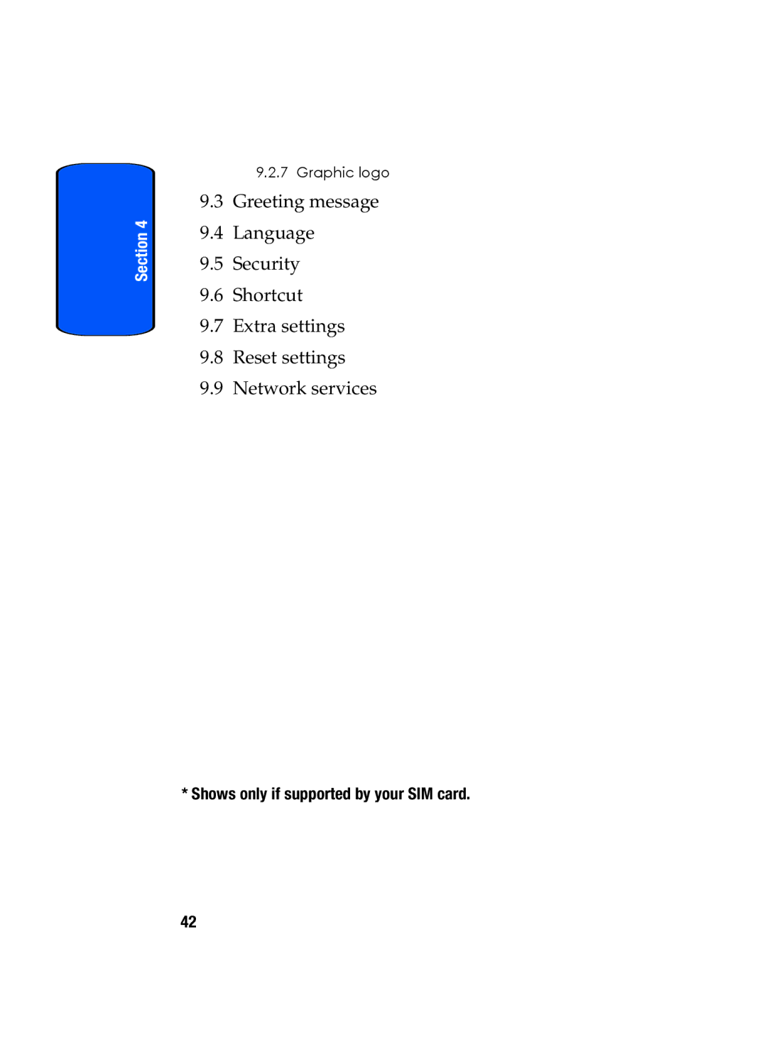 Samsung SGH-x475 manual Shows only if supported by your SIM card 