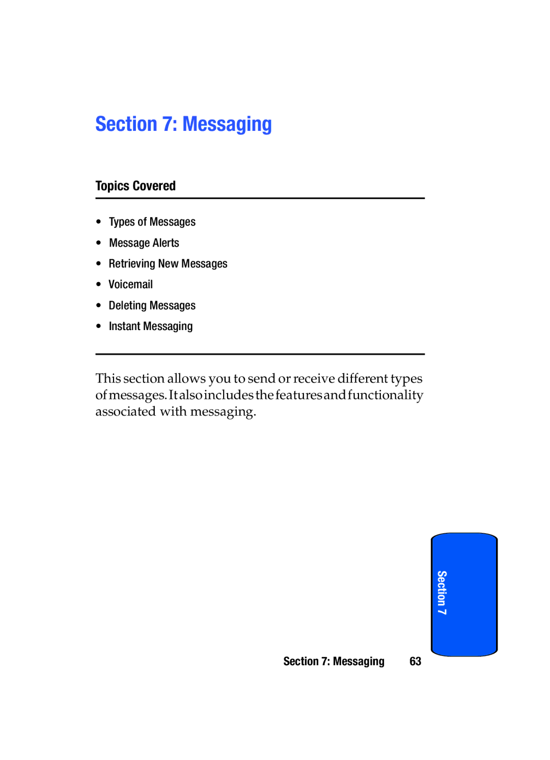 Samsung SGH-x475 manual Messaging 