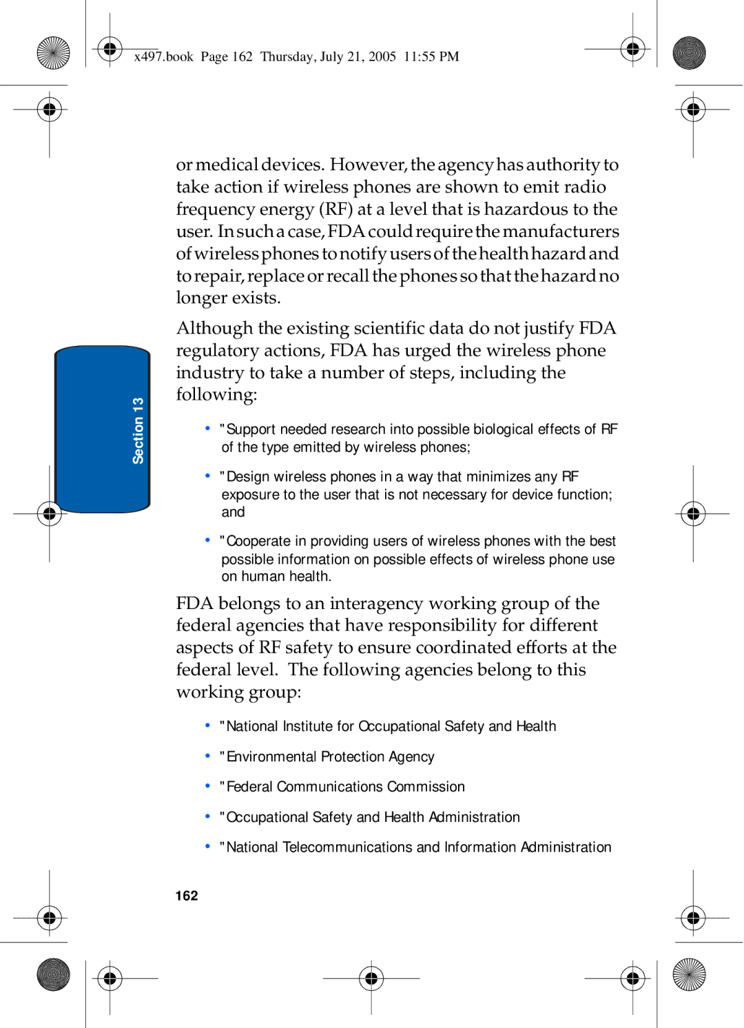 Samsung SGH-x497 manual 162 