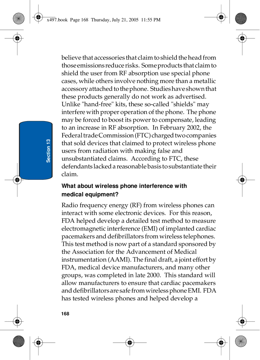 Samsung SGH-x497 manual 168 