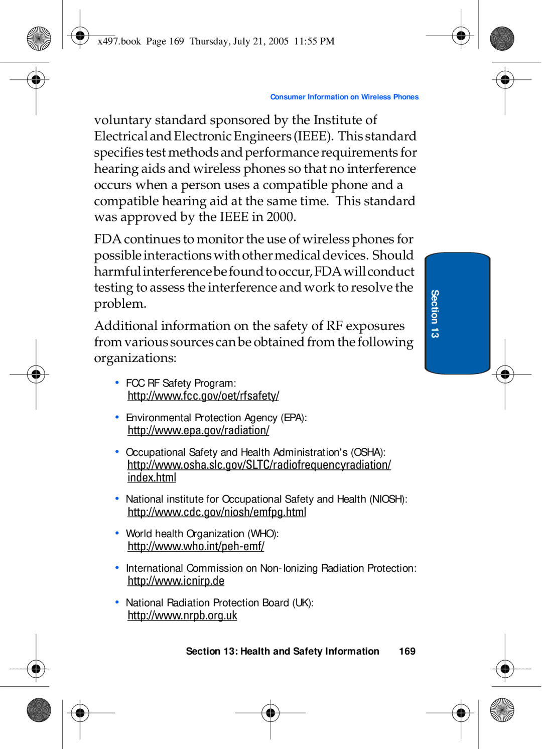 Samsung SGH-x497 manual 169 