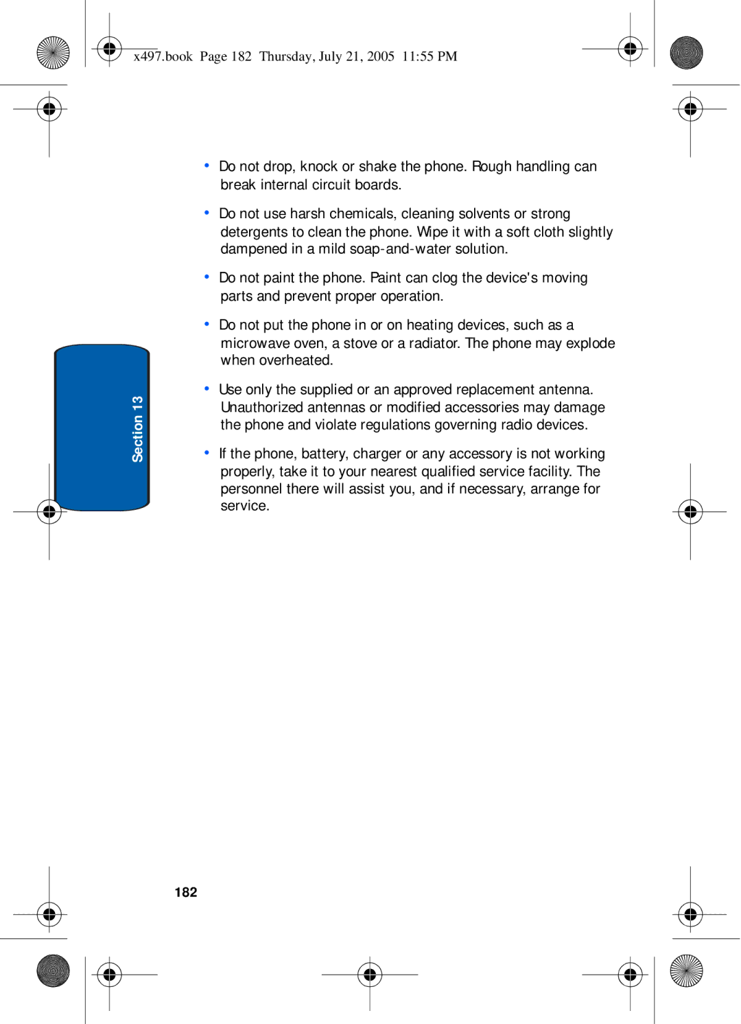 Samsung SGH-x497 manual 182 