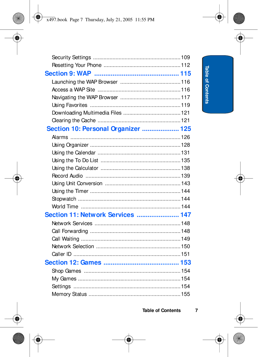 Samsung SGH-x497 manual 147 