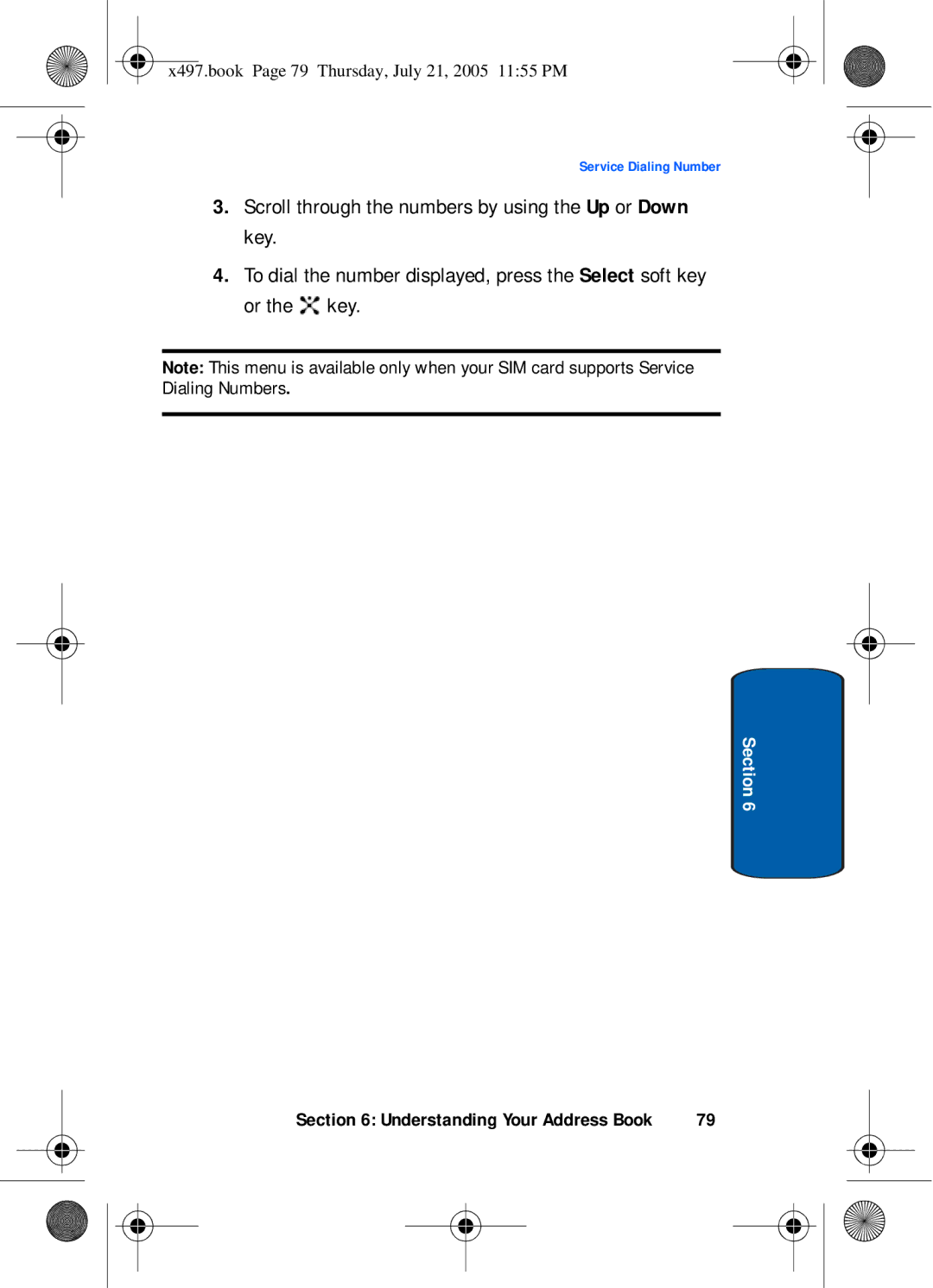 Samsung SGH-x497 manual X497.book Page 79 Thursday, July 21, 2005 1155 PM 