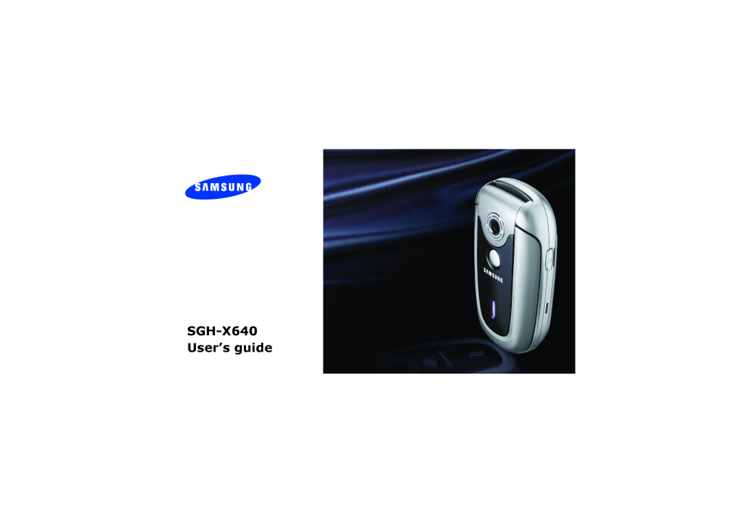 Samsung manual SGH-X640 User’s guide 