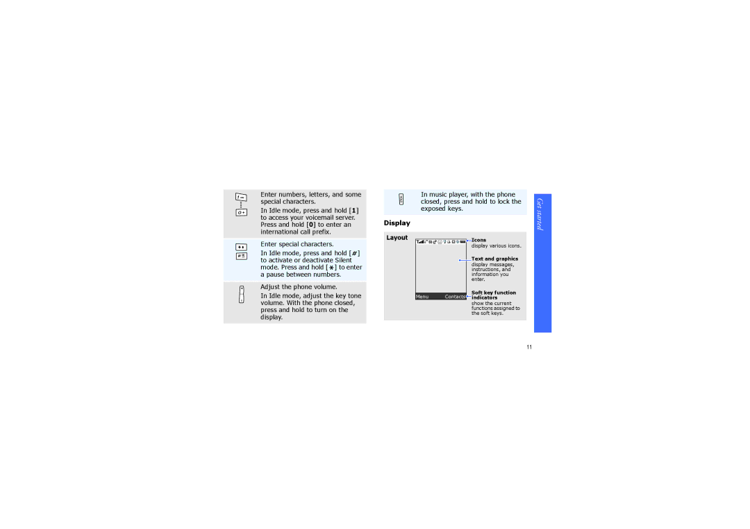 Samsung SGH-X830 manual Display, Layout Icons 