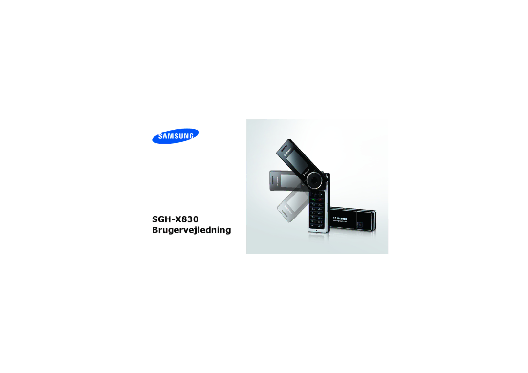 Samsung SGH-X830CIATDC, SGH-X830UWAODK, SGH-X830CIAODK, SGH-X830UWAXEE, SGH-X830ZKAODK manual SGH-X830 Brugervejledning 