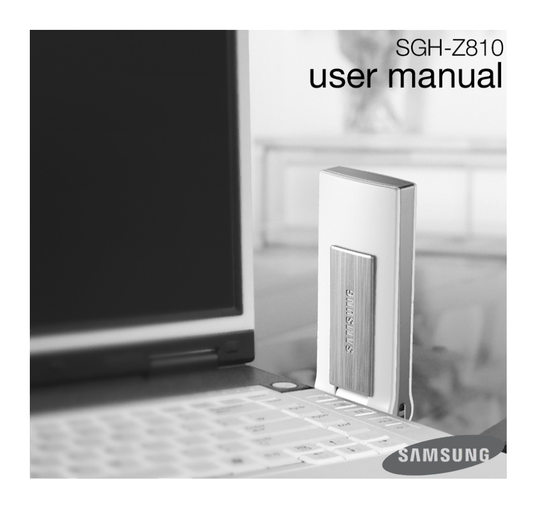 Samsung SGH-Z810 user manual 