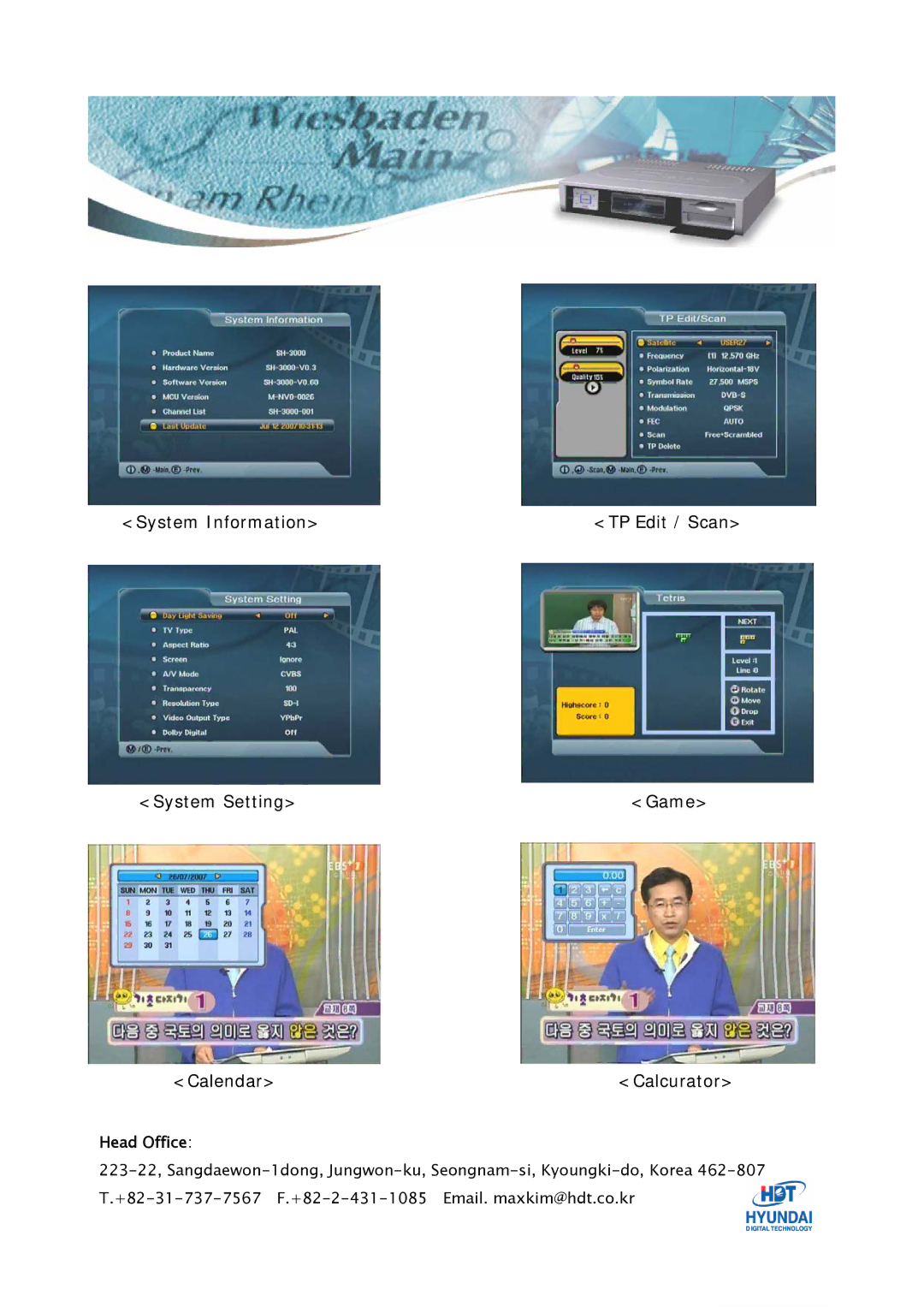 Samsung SH-3000 manual System Information TP Edit / Scan System Setting 