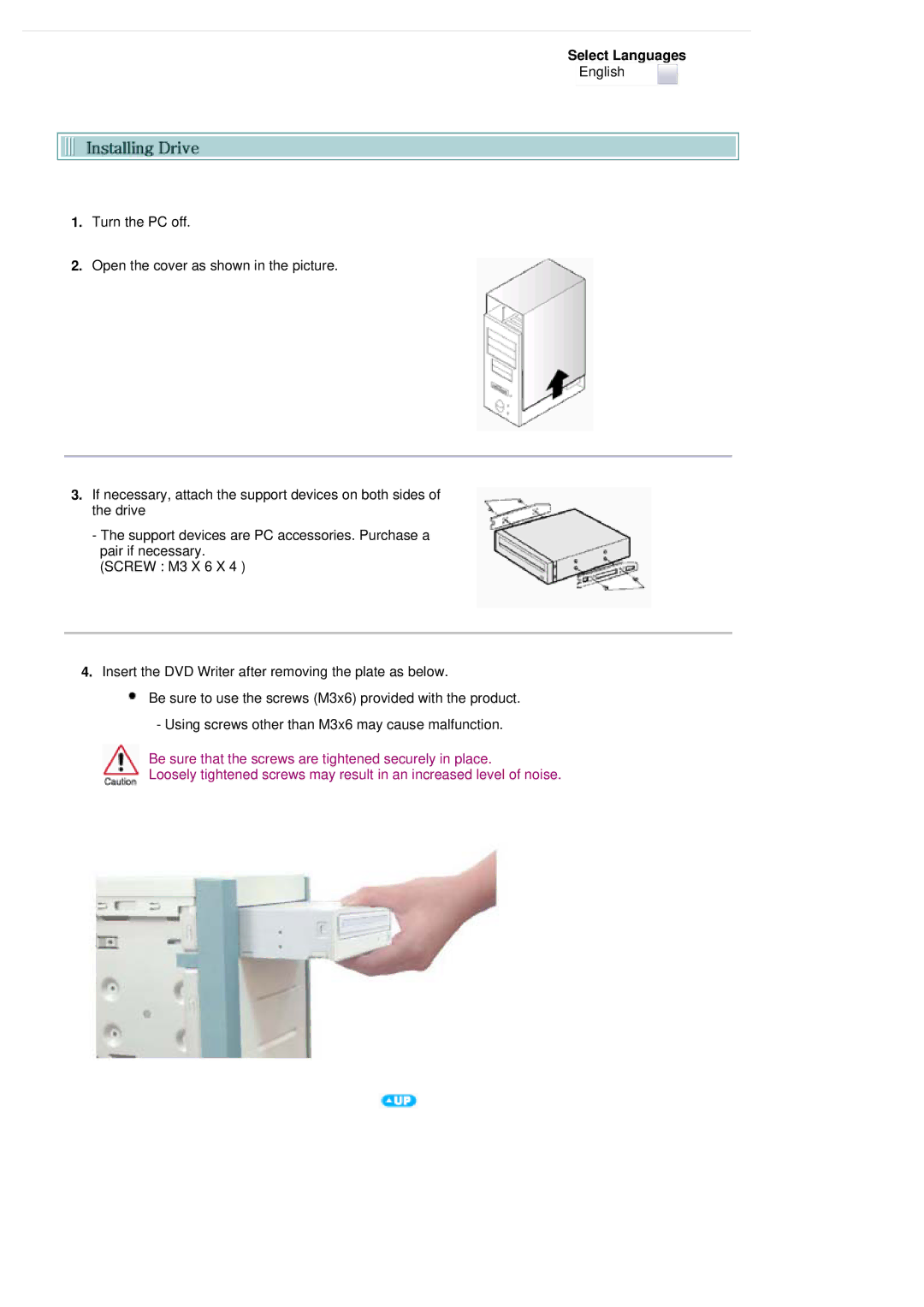 Samsung SH-S222L/BEBS user manual Select Languages 