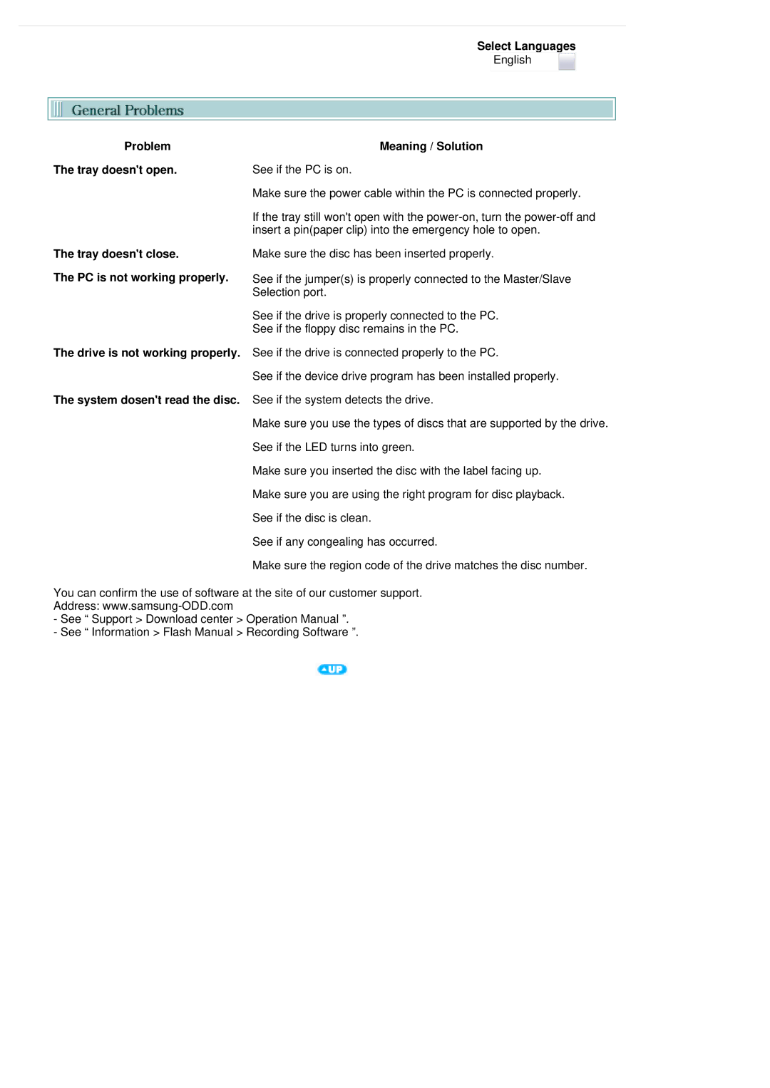 Samsung SH-S222L/BEBS user manual Select Languages 