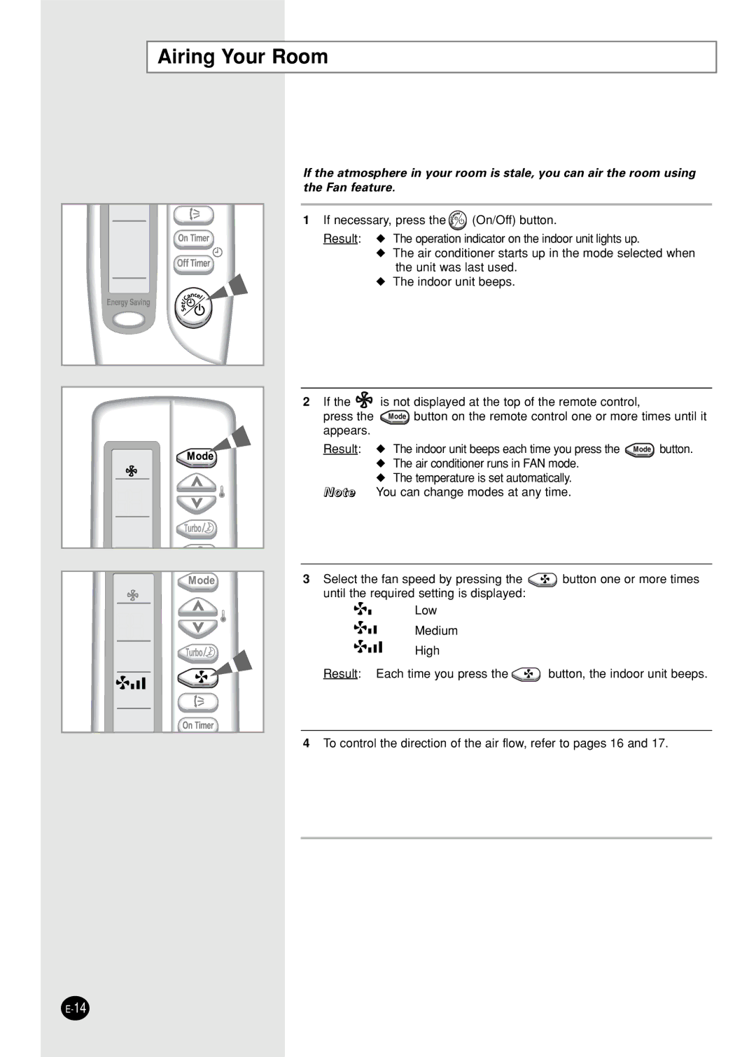 Samsung SH05ZZ8/SEK manual Airing Your Room 