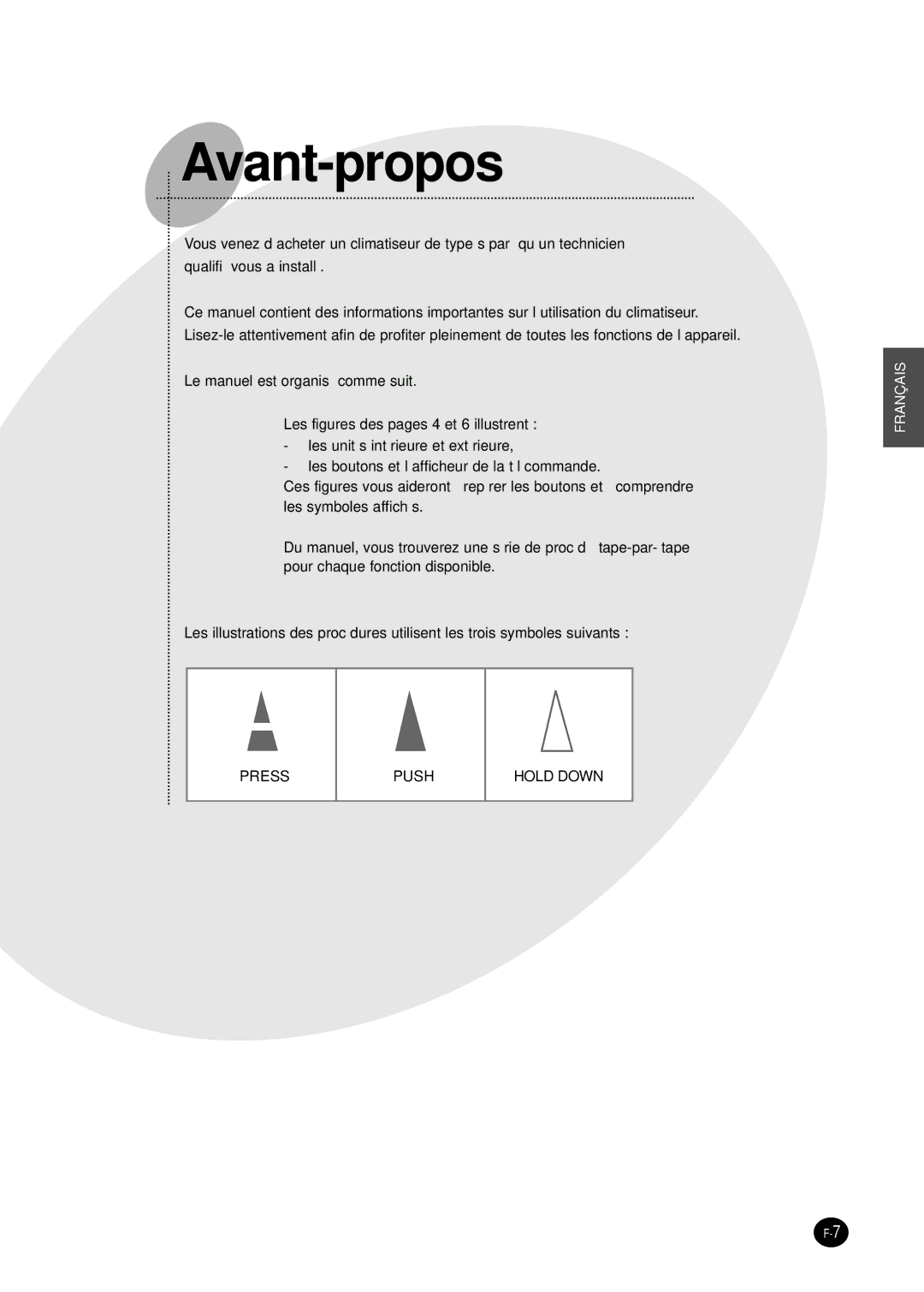 Samsung SH09APGG, SH07APGG, SH07APGAG manual Avant-propos 