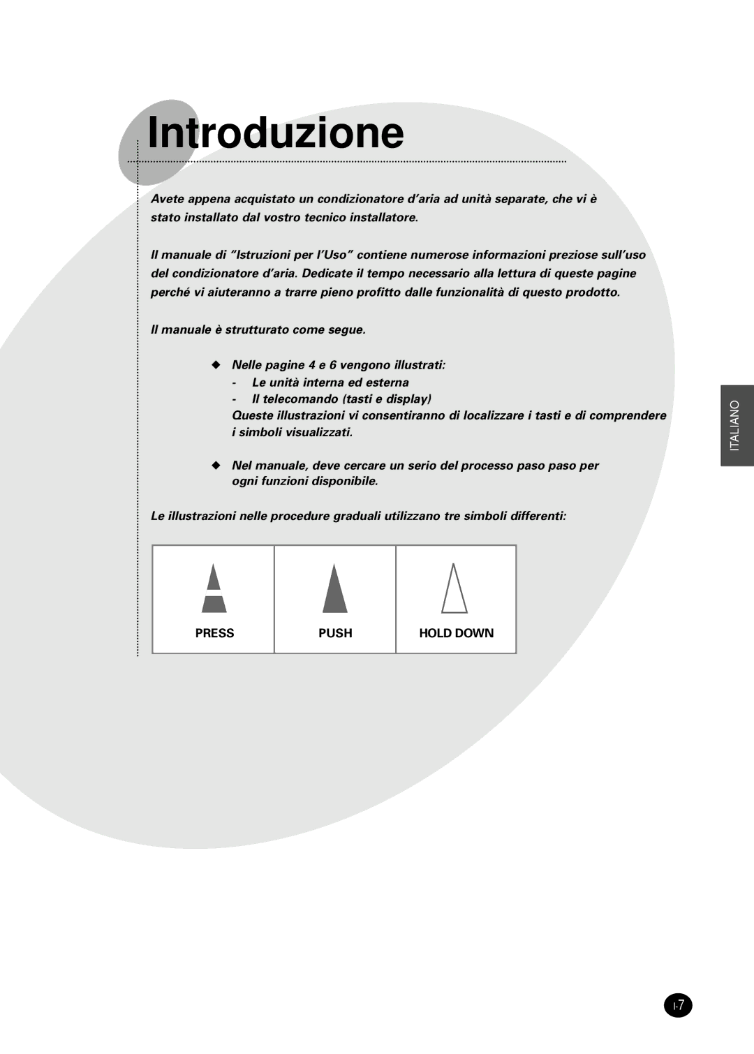 Samsung SH07AWHX manual Introduzione 