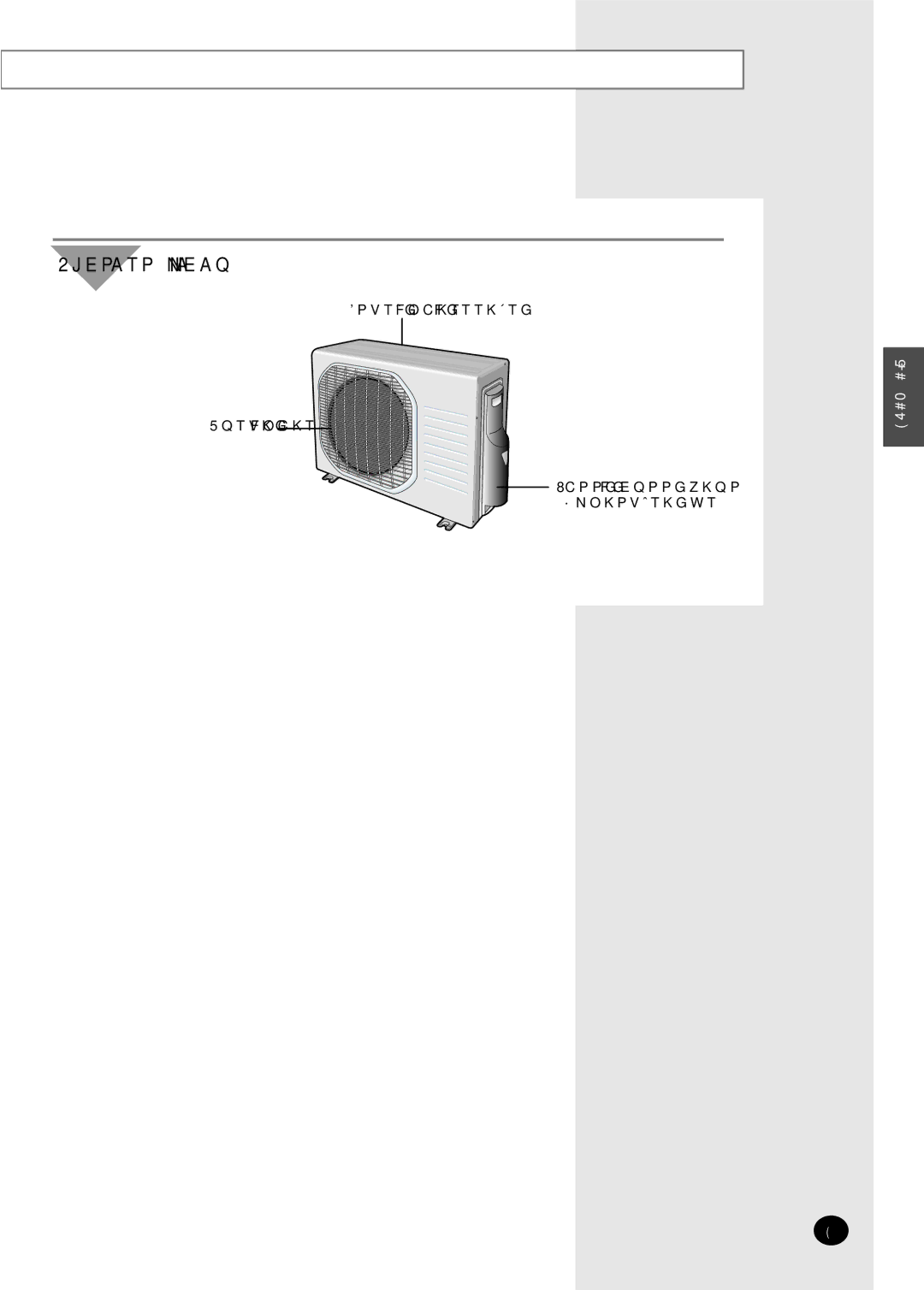 Samsung SH09BPH, SH12BPH manual Unité extérieure 