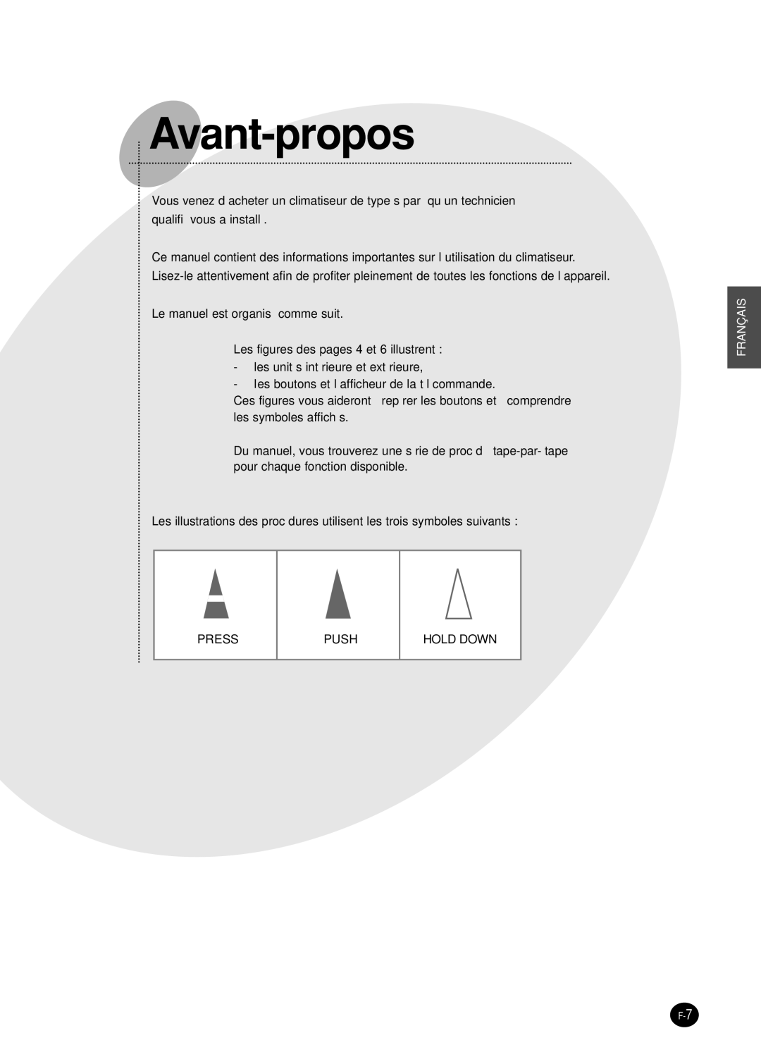 Samsung SH09BPH, SH12BPH manual Avant-propos 