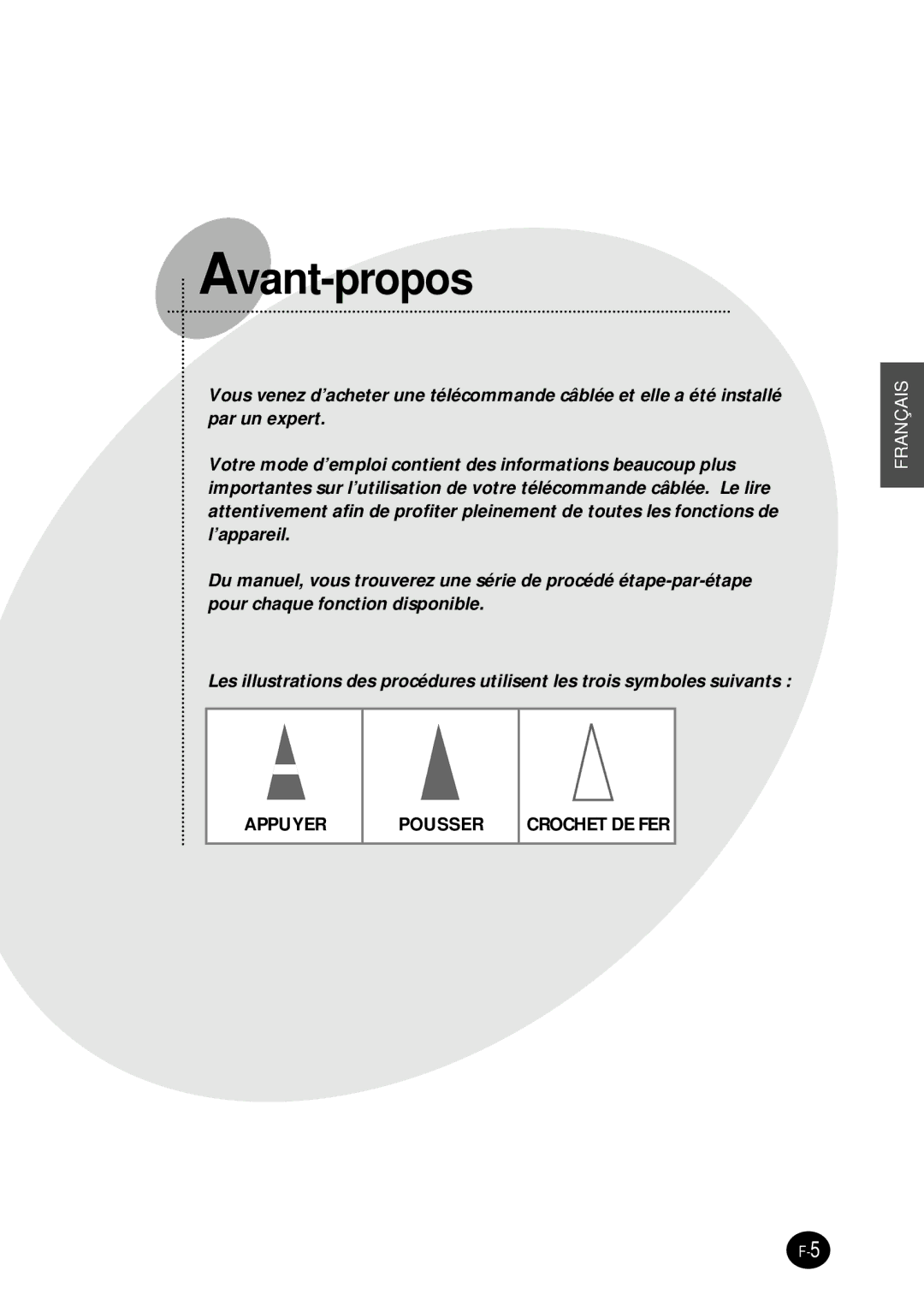 Samsung SH12BWH manual Avant-propos 