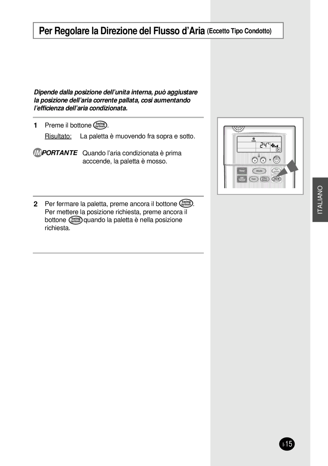 Samsung SH12BWH manual Italiano 