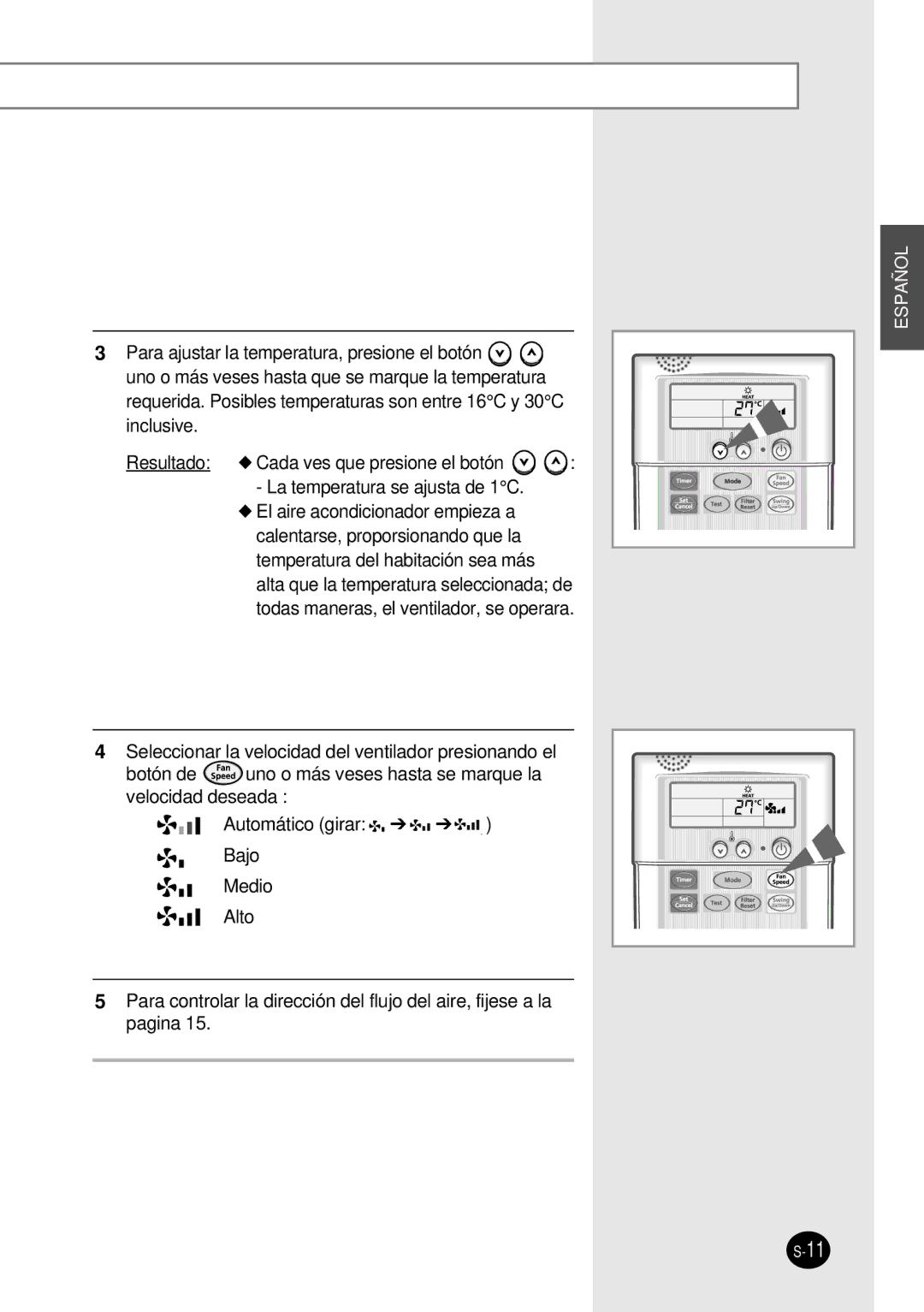 Samsung SH12BWH manual Español 