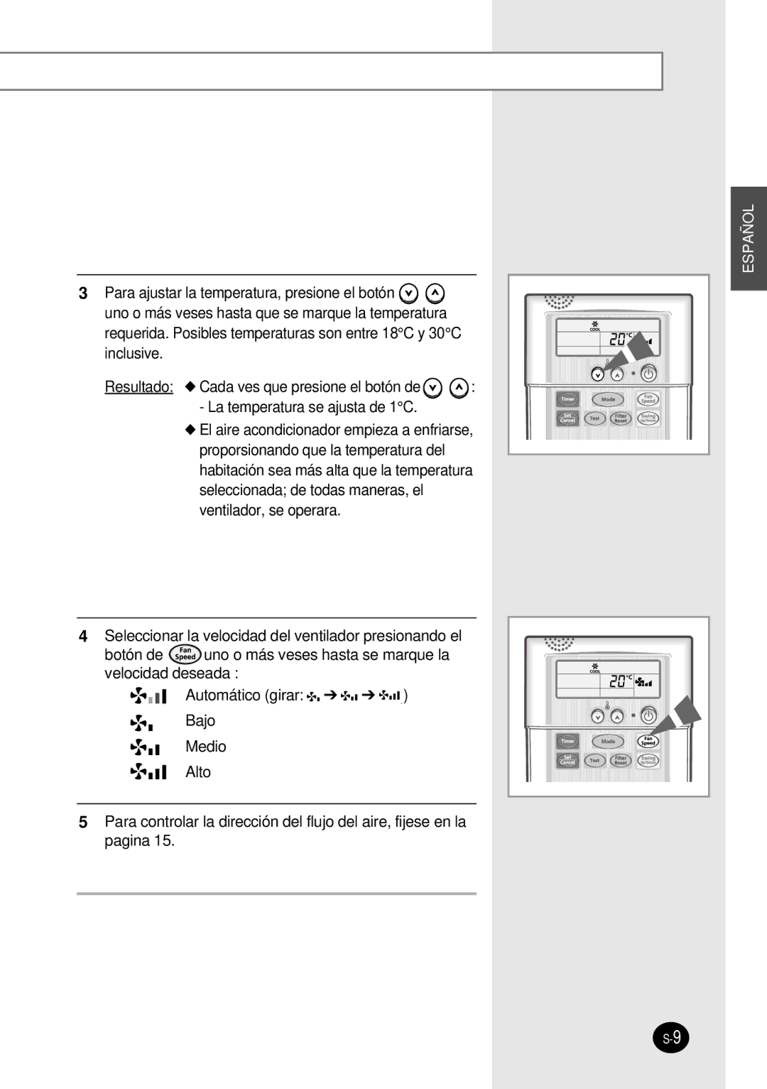 Samsung SH12BWH manual Español 