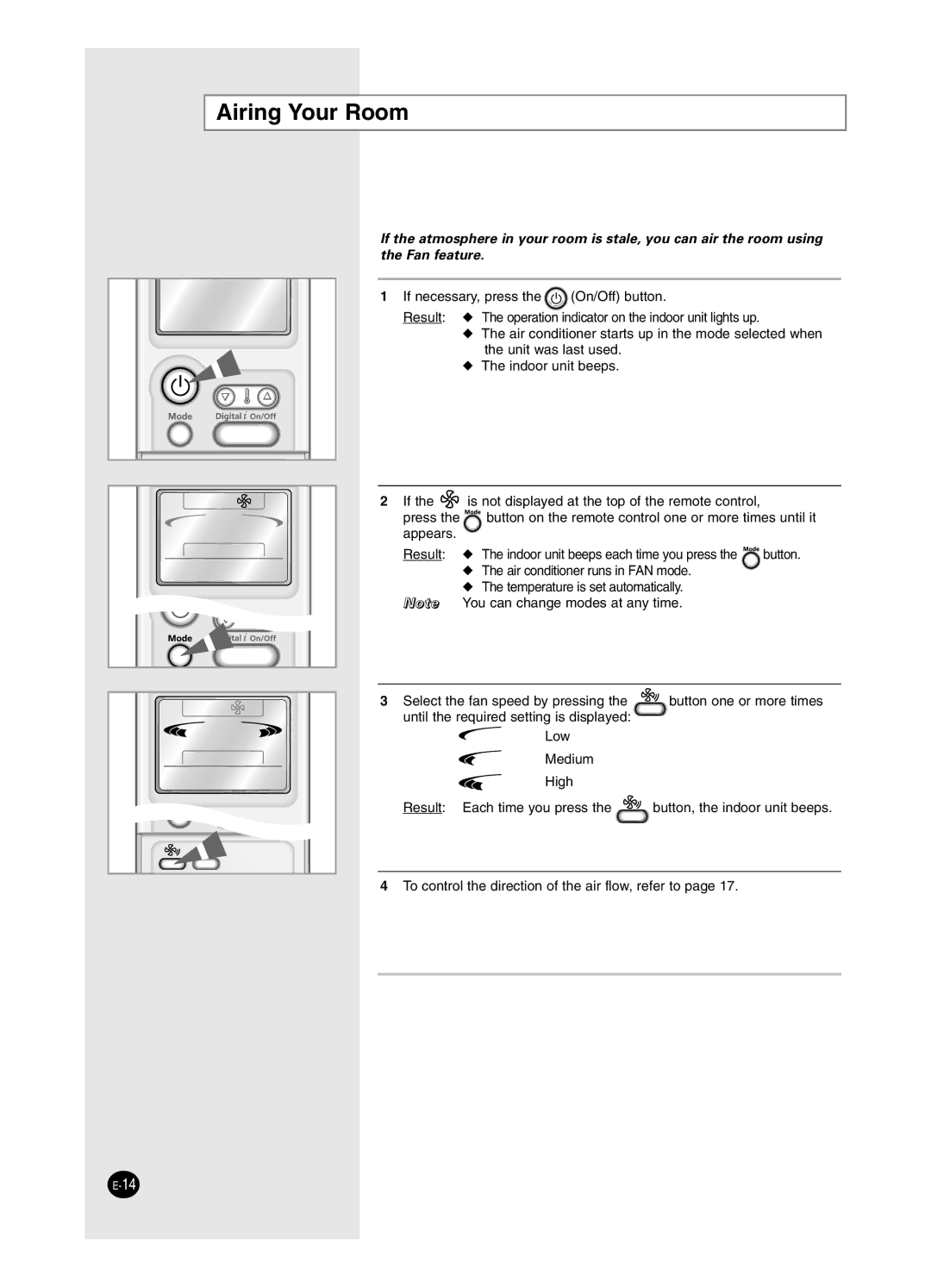 Samsung SH18BP6, SH24BP2 manual Airing Your Room 