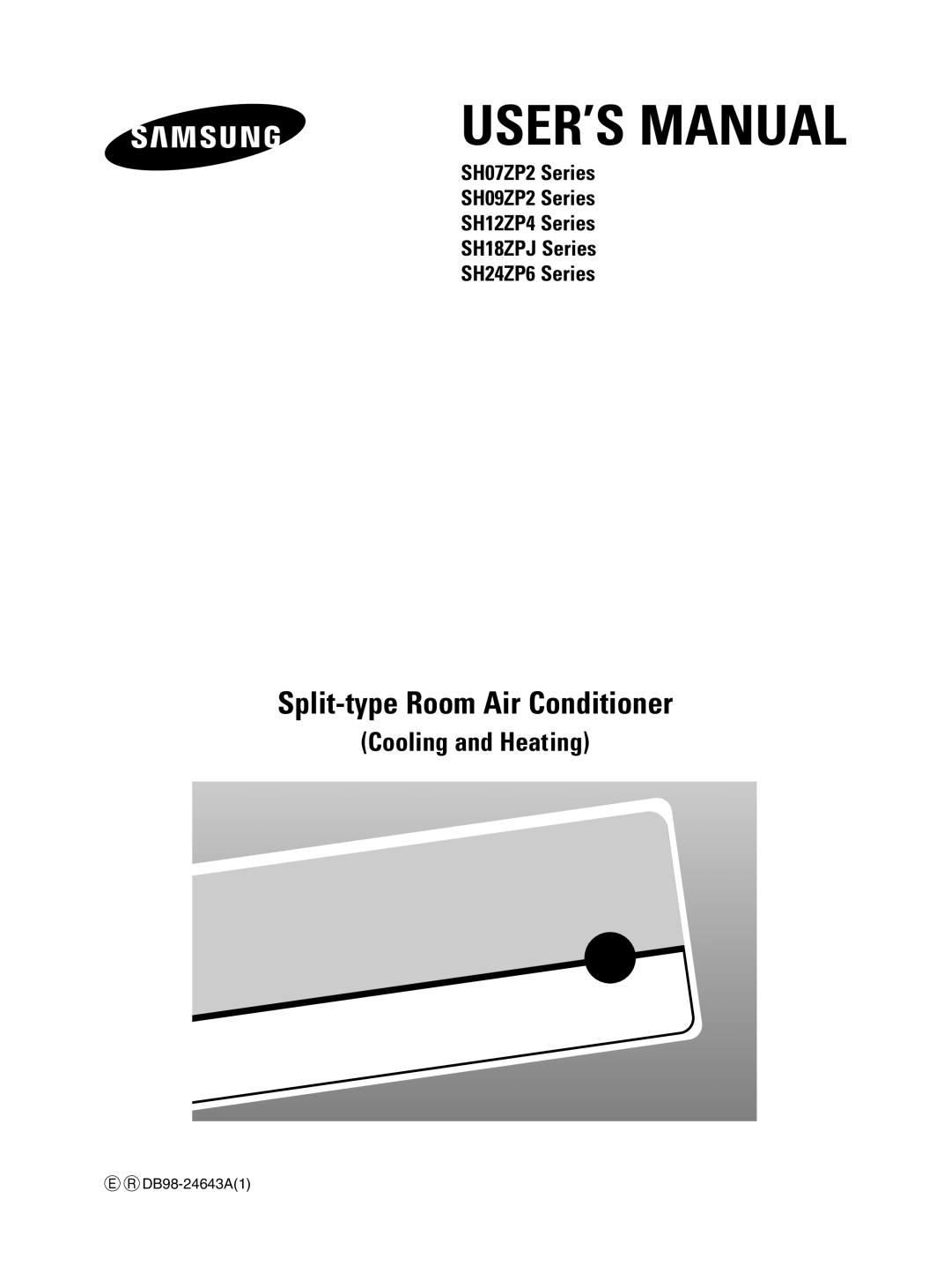 Samsung SH12ZP4E/SER, SH18ZPJE/SER, SH12ZP4E/XFO manual USER’S Manual 