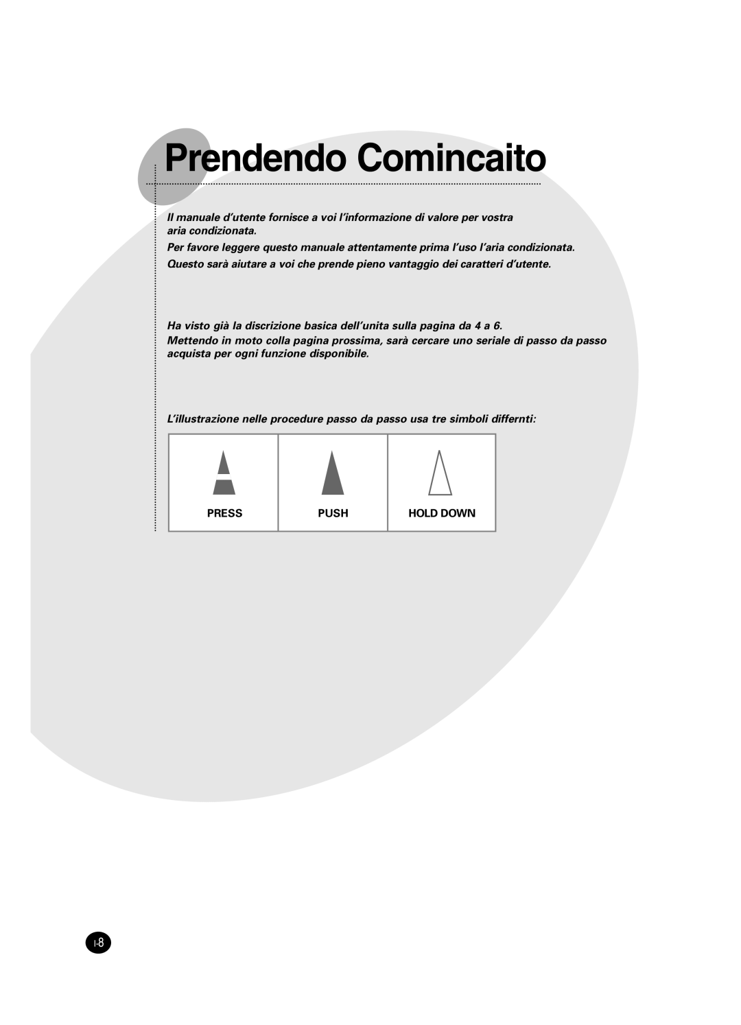 Samsung SH24BW2, SH18BW6 manual Prendendo Comincaito 