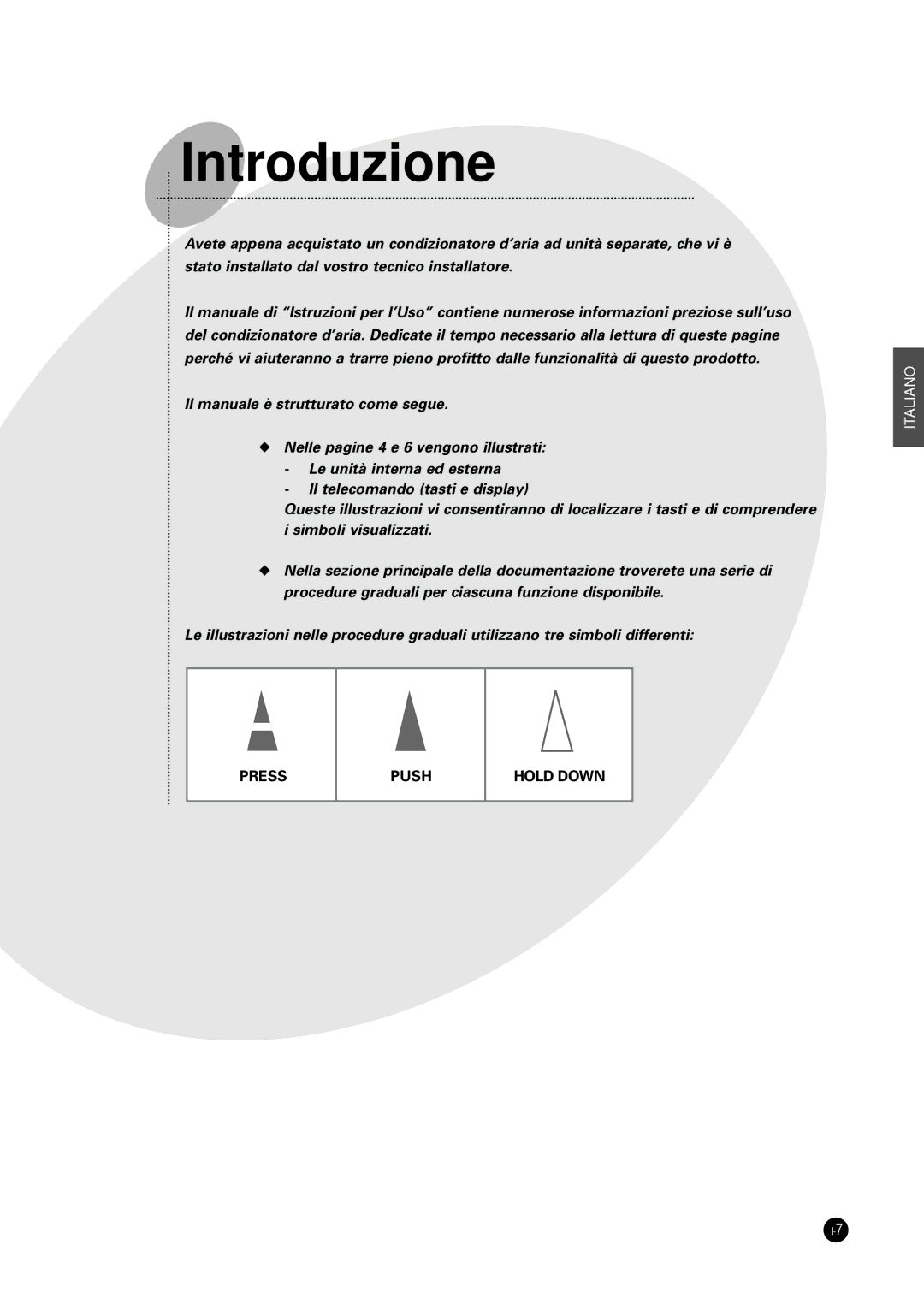 Samsung SH24TA5 manual Introduzione 