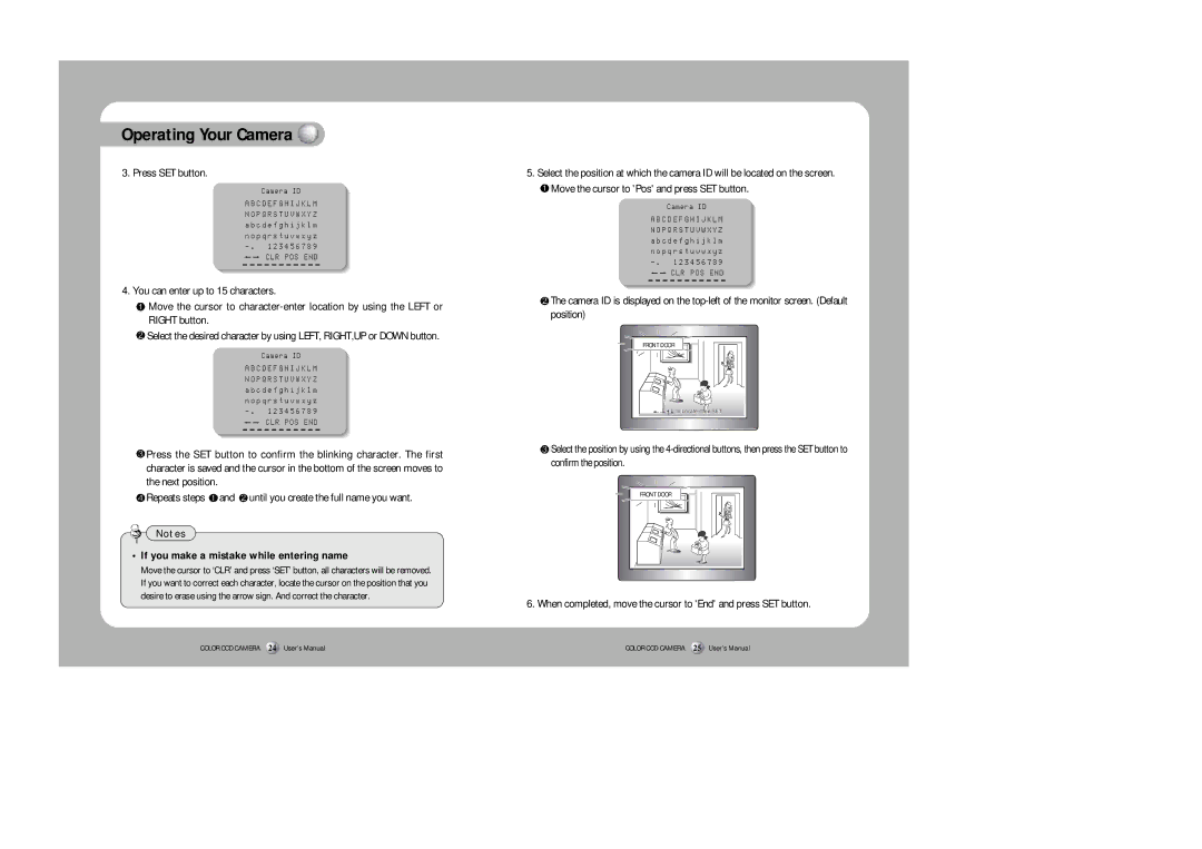 Samsung SHC-730N/P instruction manual Press SET button, If you make a mistake while entering name 