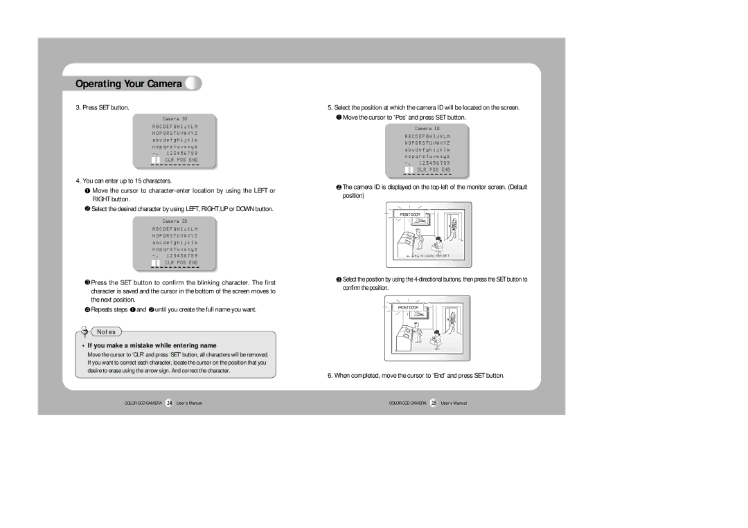 Samsung SHC-730N/P instruction manual Press SET button, If you make a mistake while entering name 