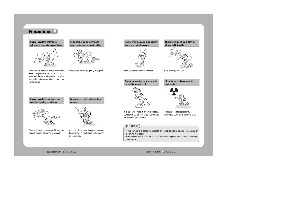 Samsung SHC-730N/P instruction manual Precautions, Camera 