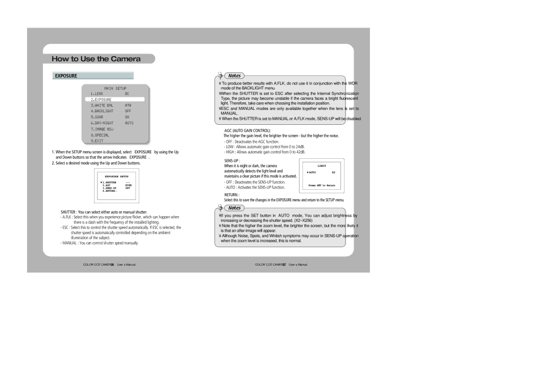 Samsung SHC-735 user manual Exposure, Manual You can control shutter speed manually 