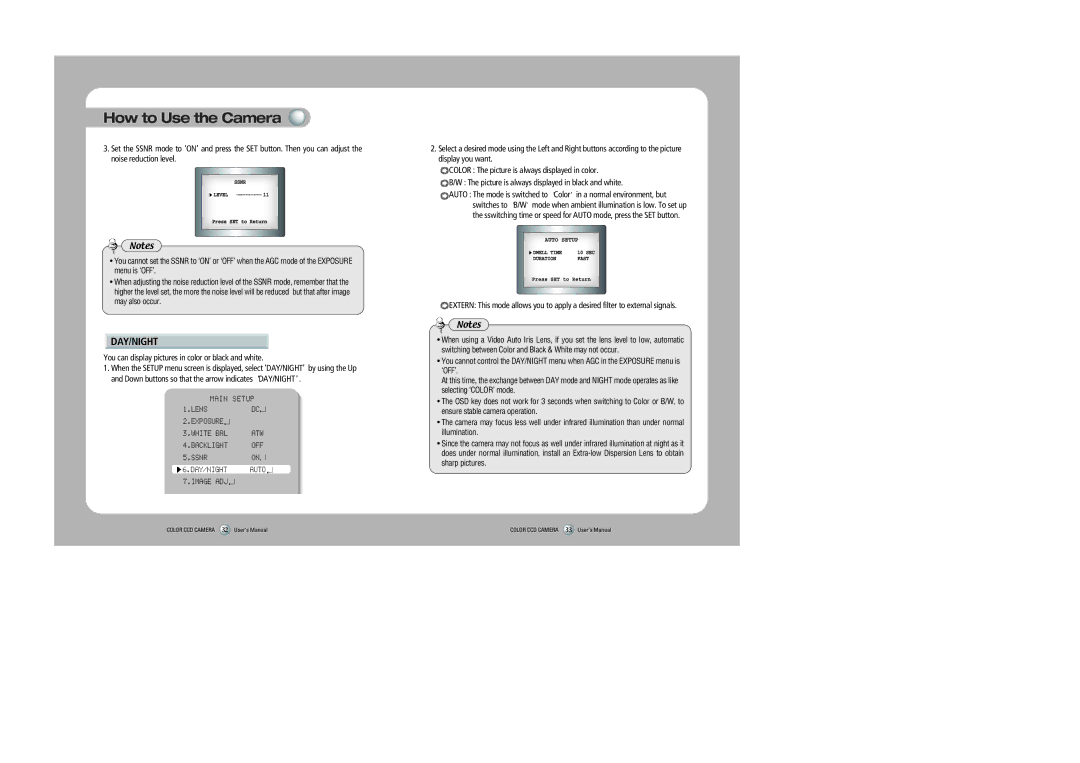 Samsung SHC-735 user manual Day/Night, You can display pictures in color or black and white 