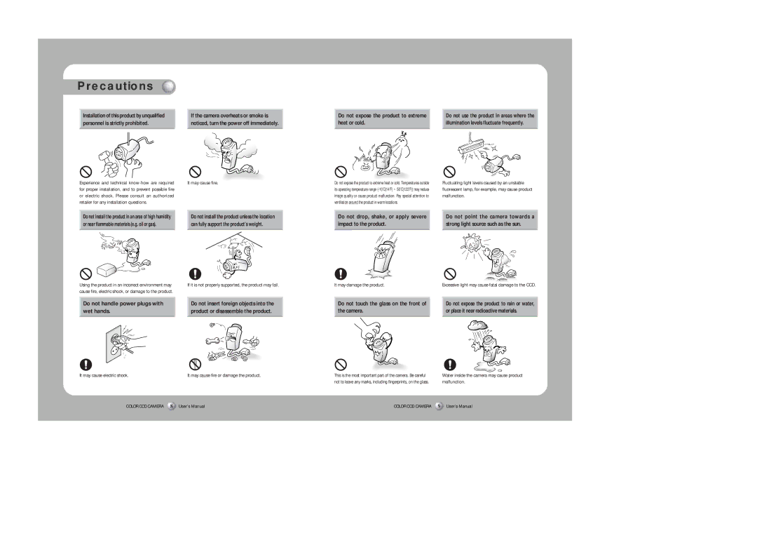 Samsung SHC-750 user manual Precautions, Heat or cold 