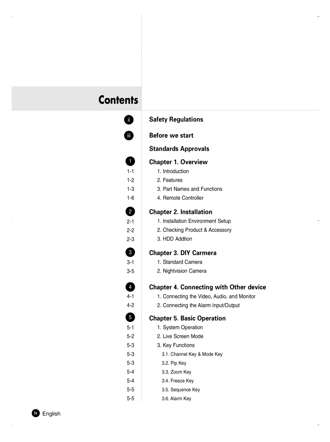 Samsung SHR-1040K user manual Contents 