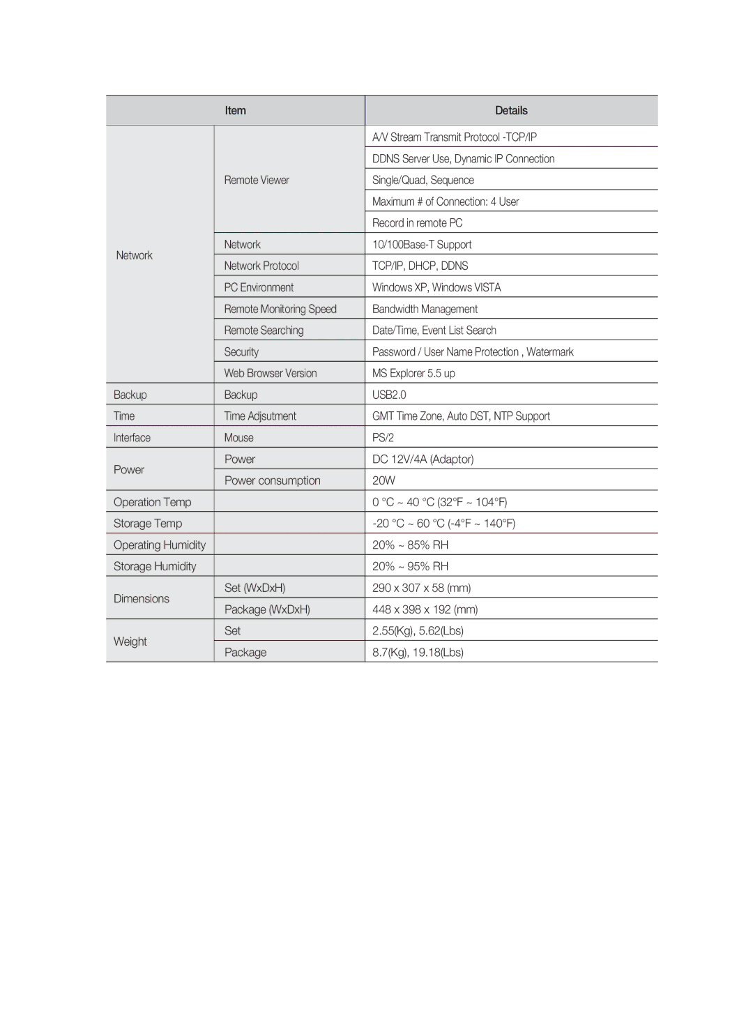 Samsung VKKF011NEX, SHR-1041 user manual TCP/IP, DHCP, Ddns 