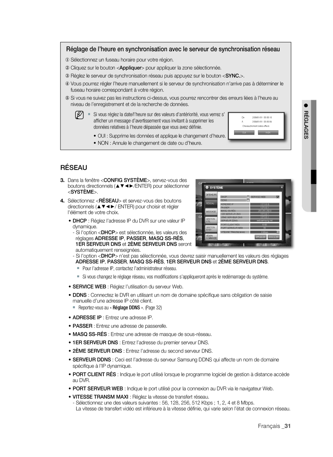 Samsung VKKF011NEX, SHR-1041 user manual Système 