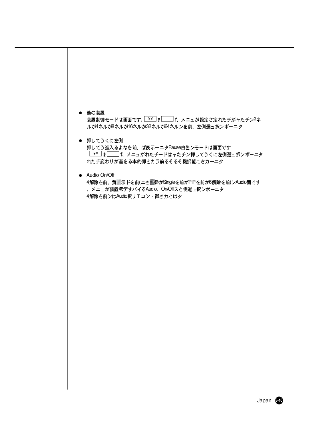 Samsung SHR 2040 user manual 16 32 Pause Audio On/Off Single PIP 6 Audio Japan 