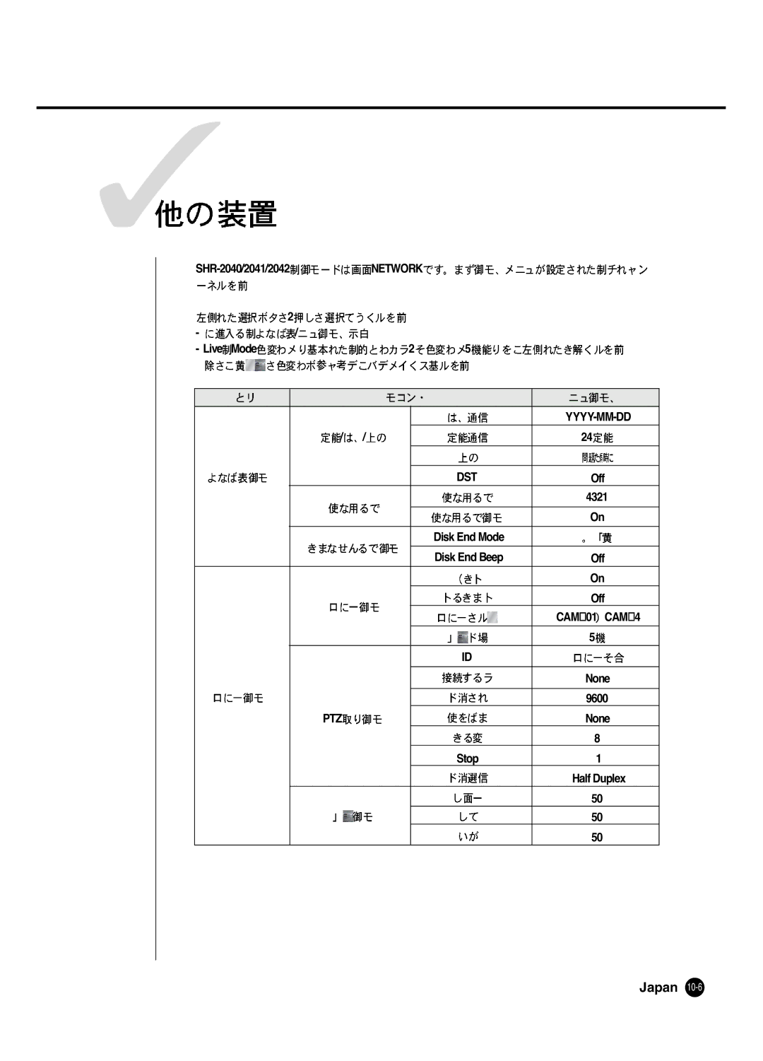 Samsung SHR 2040 user manual Yyyy-Mm-Dd 