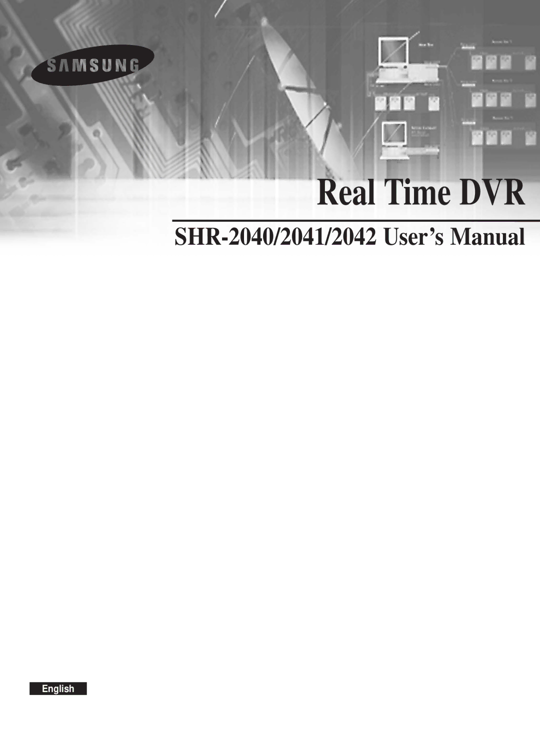 Samsung SHR-2040N, SHR-2040P manual Real Time DVR 