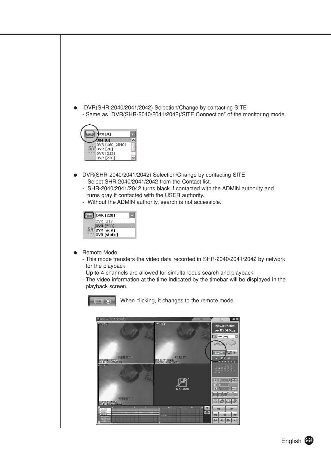 Samsung SHR-2040P, SHR-2040N manual English 